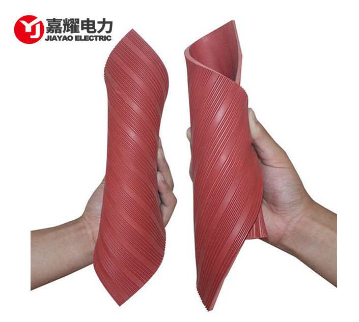 紅色條紋防滑絕緣膠墊